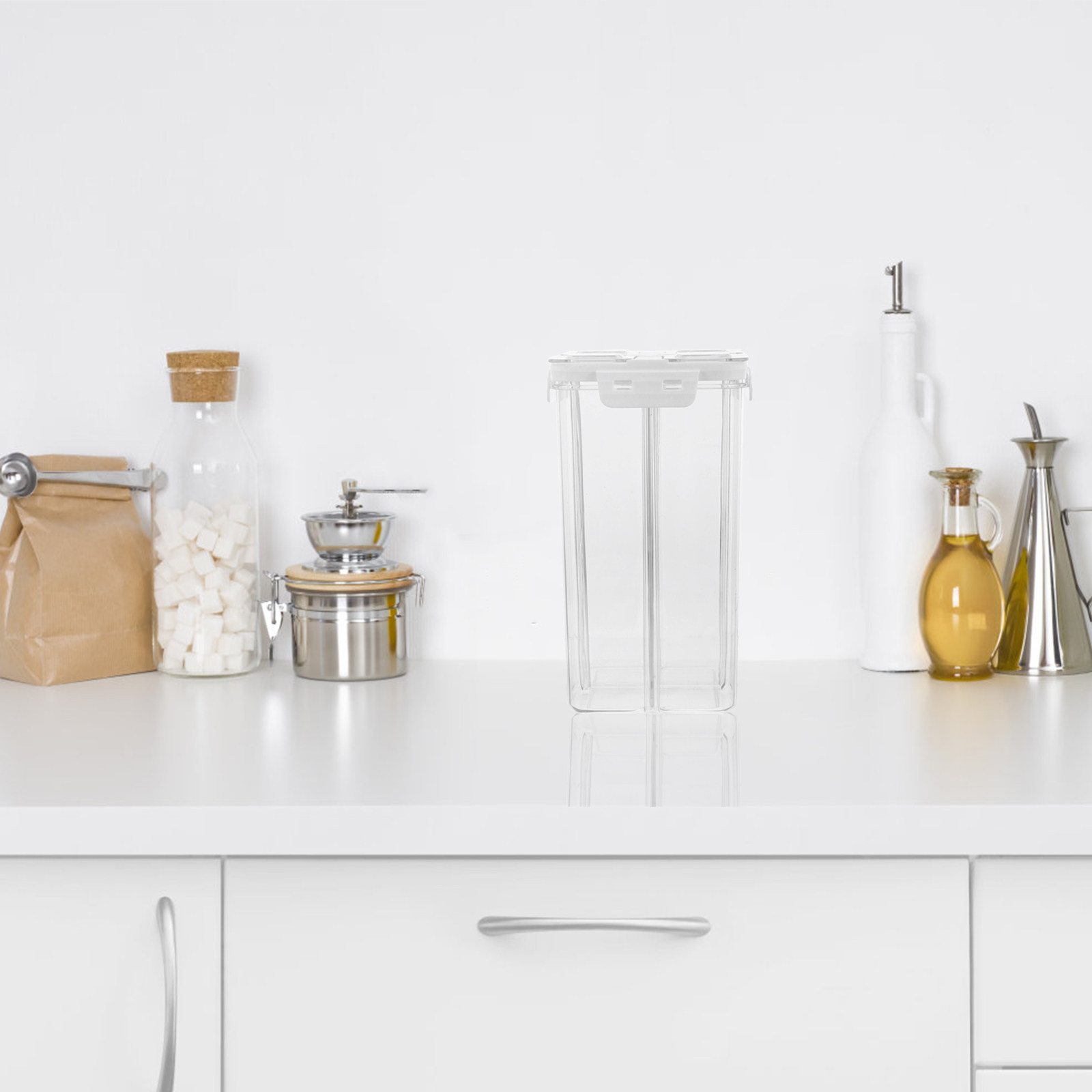 Food Storage For Pantry - Plastic 4 Section Food Storage Container