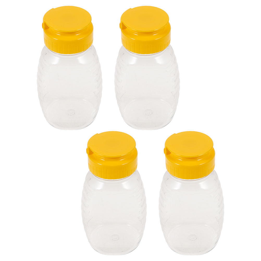 Salad Dressing Bottle - 4Pcs Leak-Proof Honey Squeeze Bottles Clear