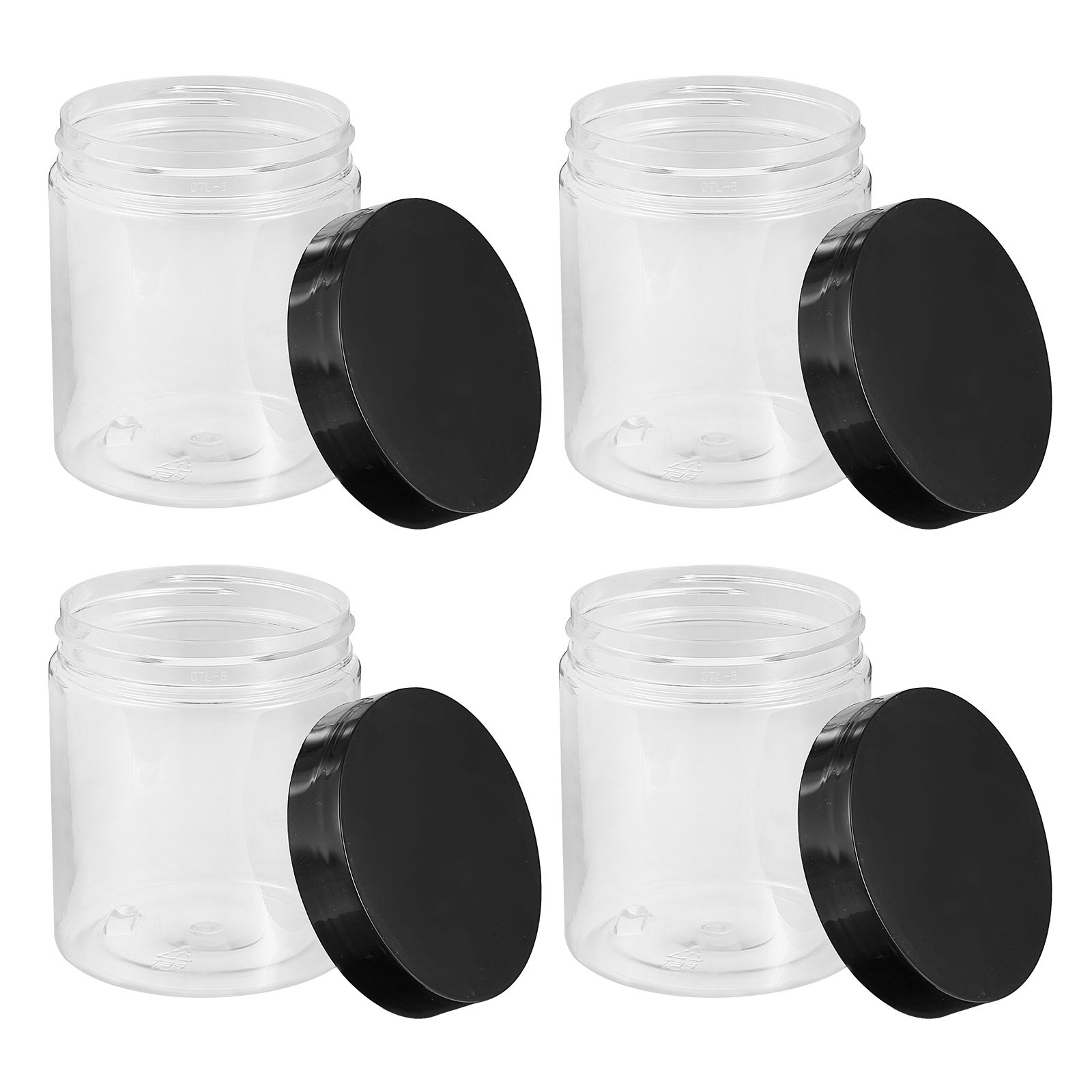 Food Storage For Pantry - 12Pcs Clear Plastic Storage Jars Sealed