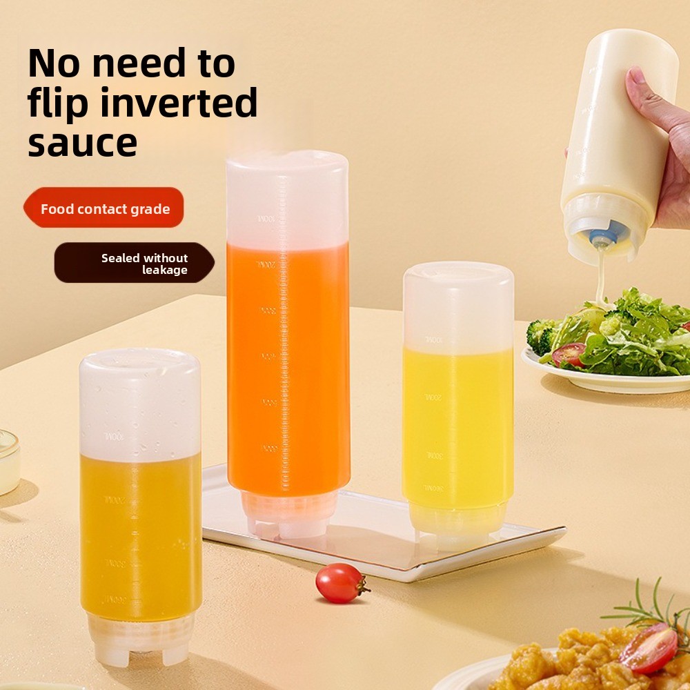 Salad Dressing Bottle - New 360/700/1000ml Squeeze Sauce Bottle Plastic