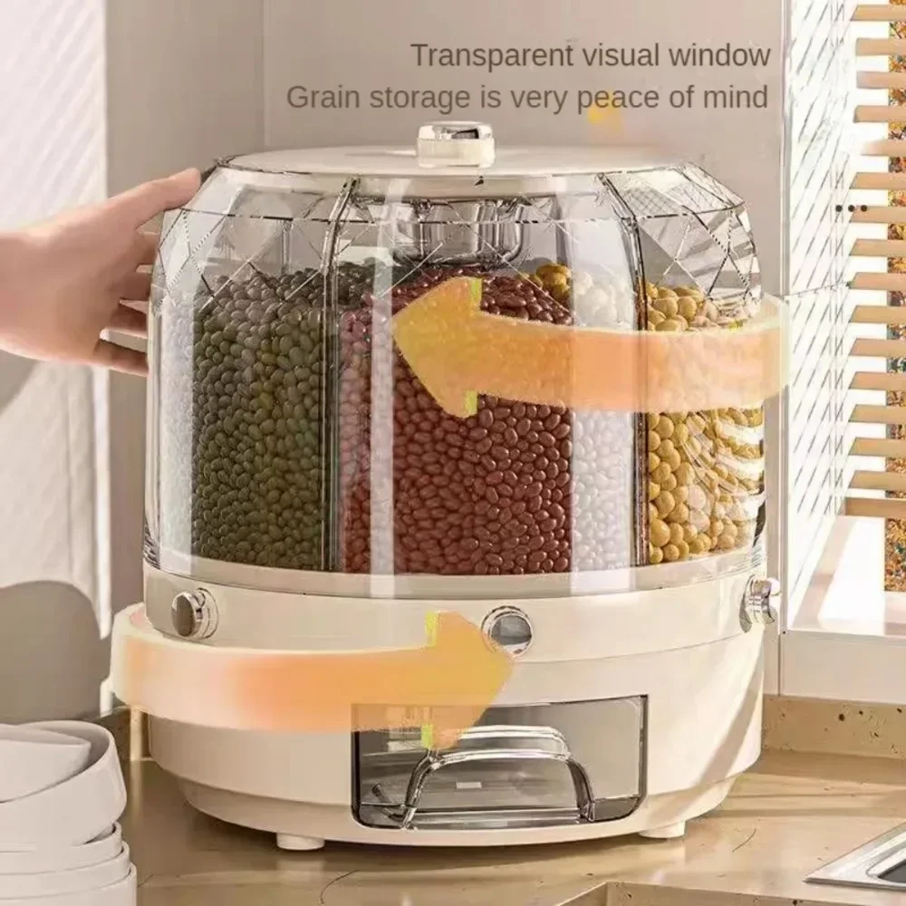 Food Storage No Plastic - Food Grade Rotating Grain Dispenser Large