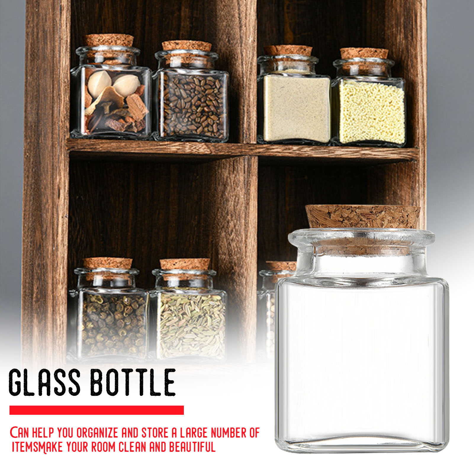 Food Storage Containers Glass - 1/5/10Pcs Glass Storage Jars Kitchen Pantry