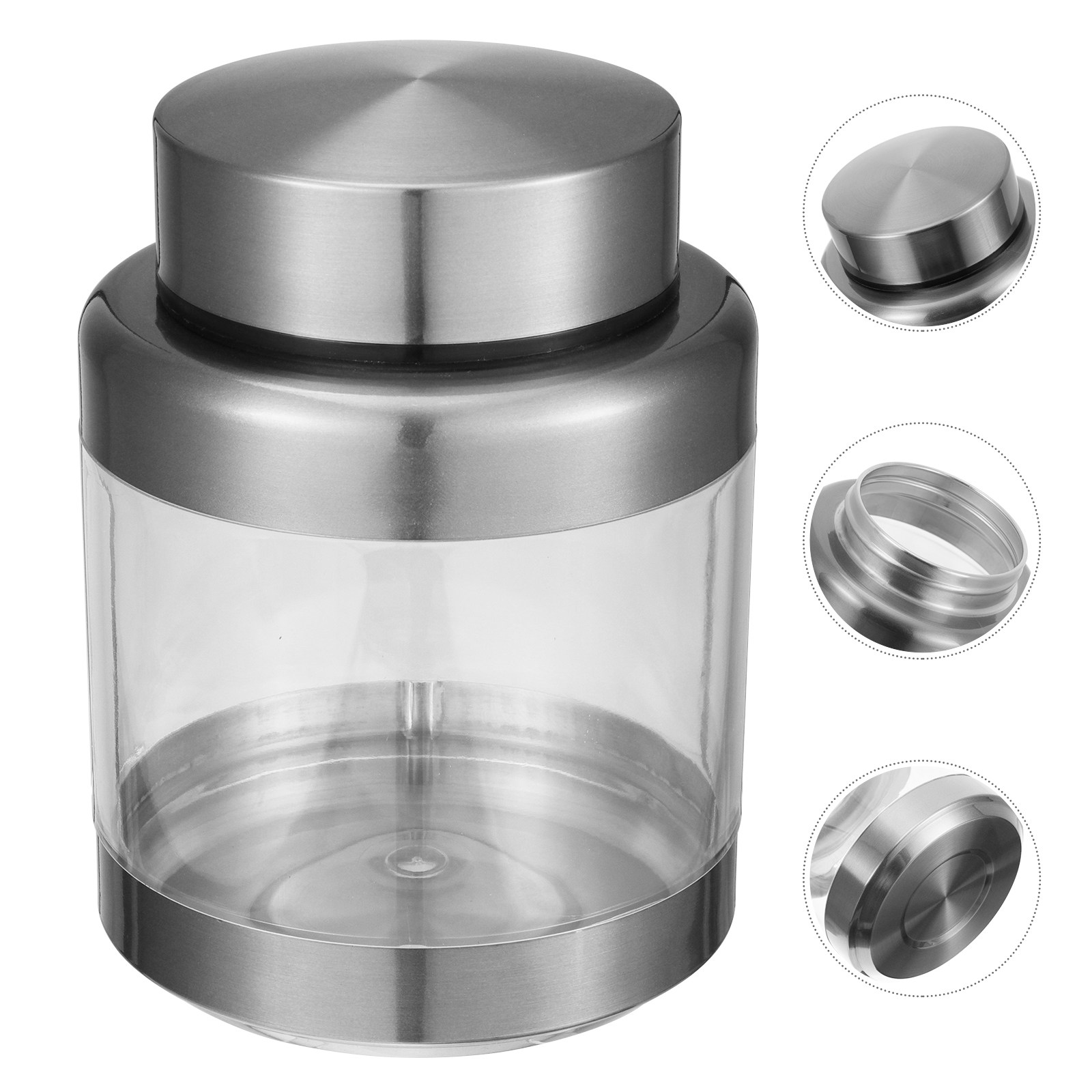 Airtight Cereal Jar - Stainless Steel Food Storage Jar Airtight