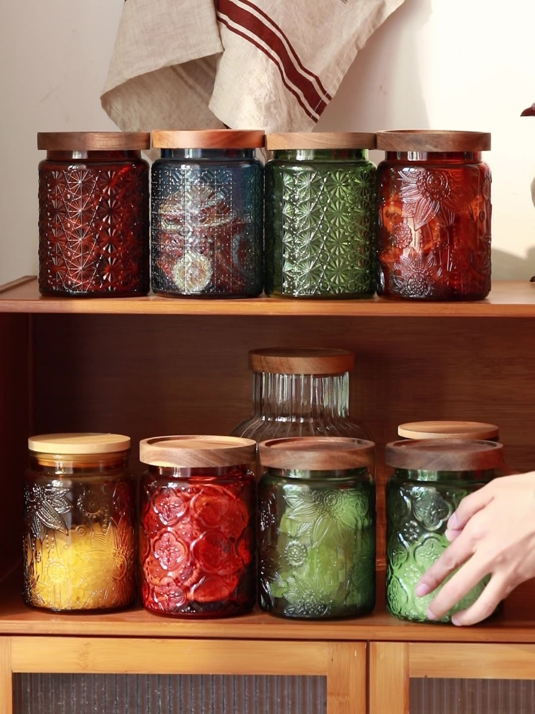 Food Storage For Pantry - Vintage Glass Kitchen Storage Jar Kitchen