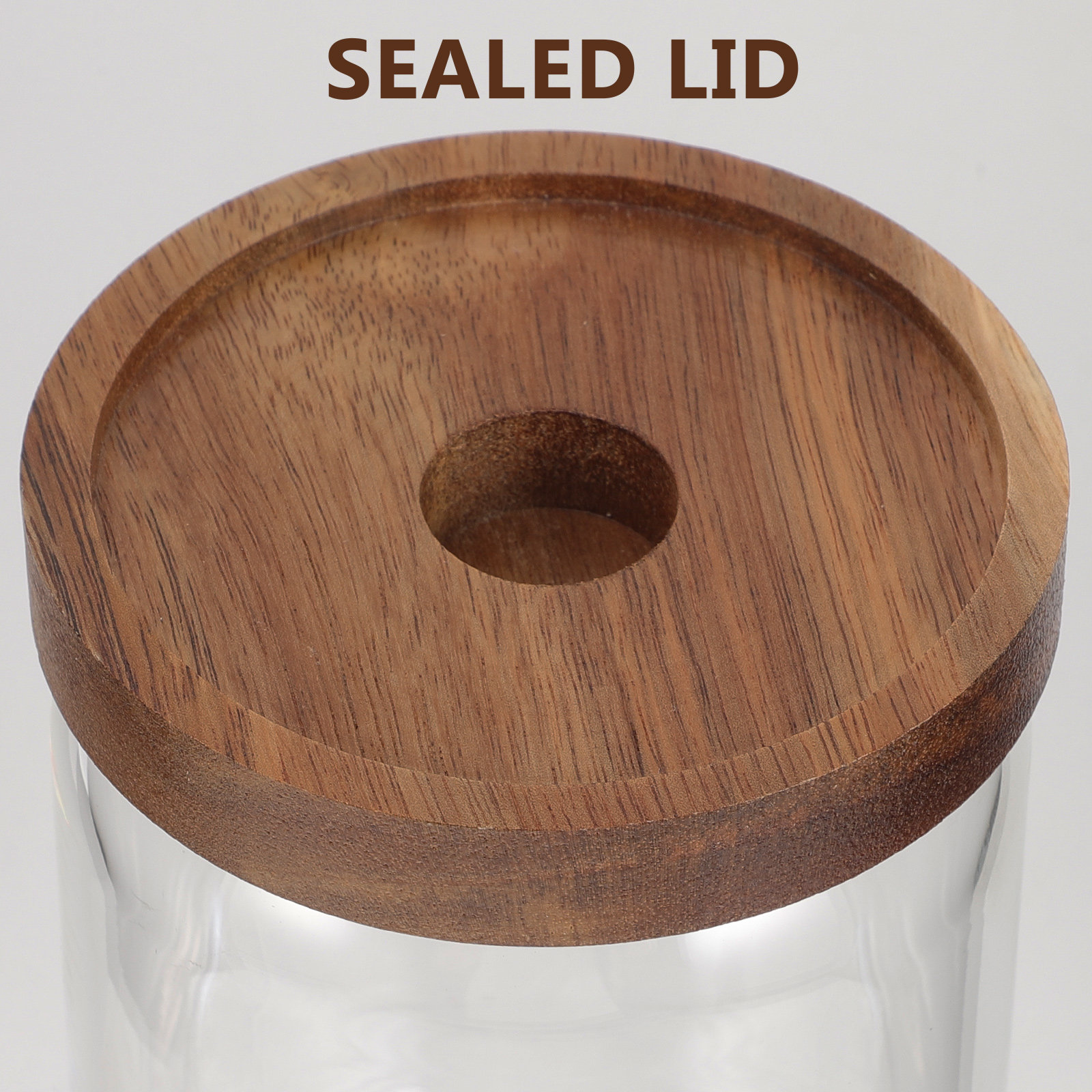 Airtight Cereal Jar - Premium Glass Sealed Tea Canister Coffee