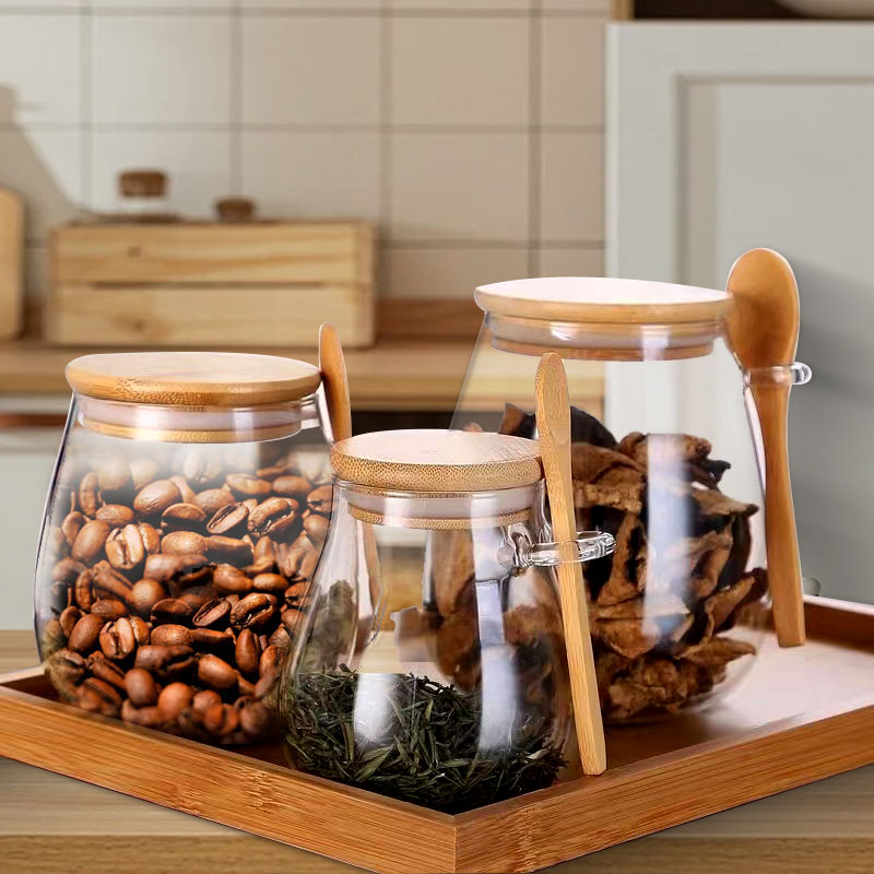 34oz sealed glass jar with spo - đánh giá và giá Food Storage Glass Container Set