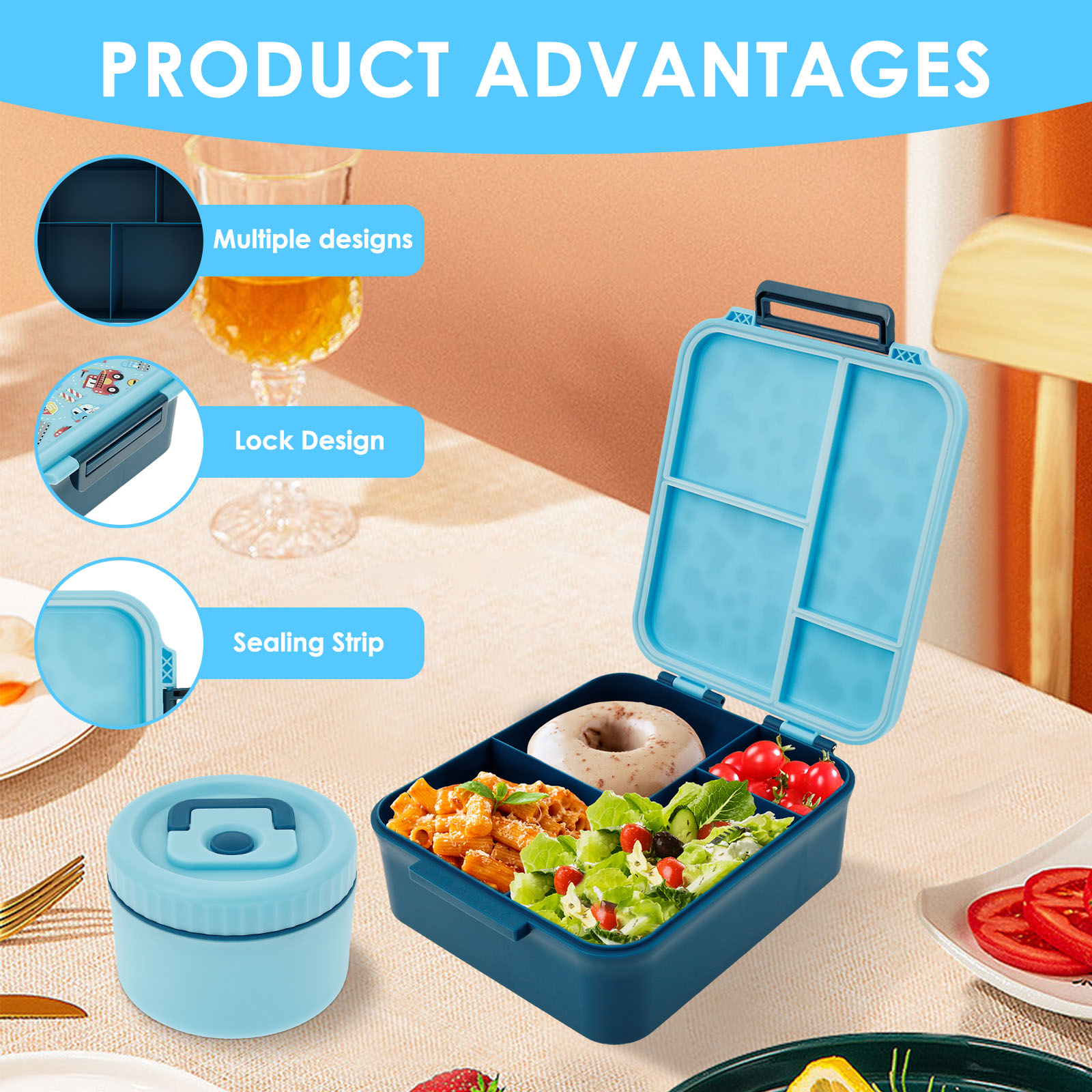 1700 ML Lunch Box Microwavable - đánh giá và giá Food Storage 30 Years