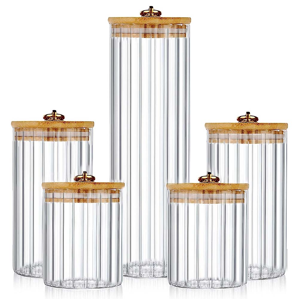 Glass Storage Jars Set of 3, A - đánh giá và giá Food Storage Glass Container Set