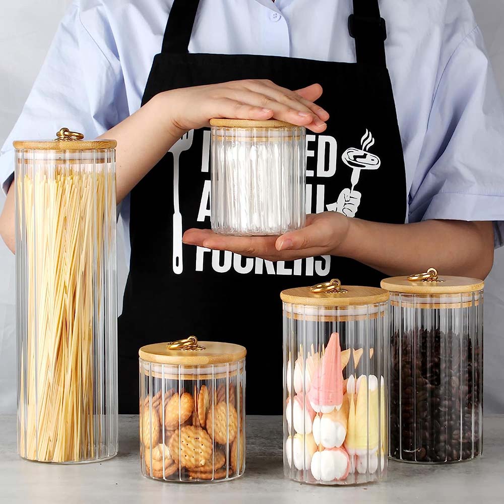 Glass Storage Jars Set of 3, A - đánh giá và giá Food Storage Glass Container Set