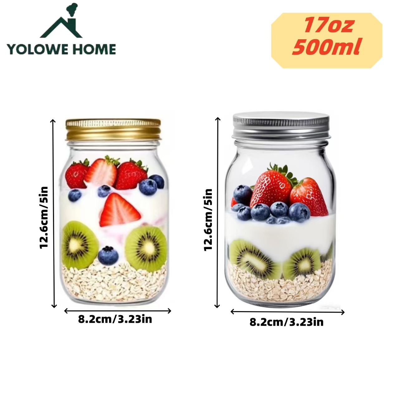 6Pcs, 12Pcs, 500Ml/16Oz, Glass - đánh giá và giá Salad Dressing Bottle