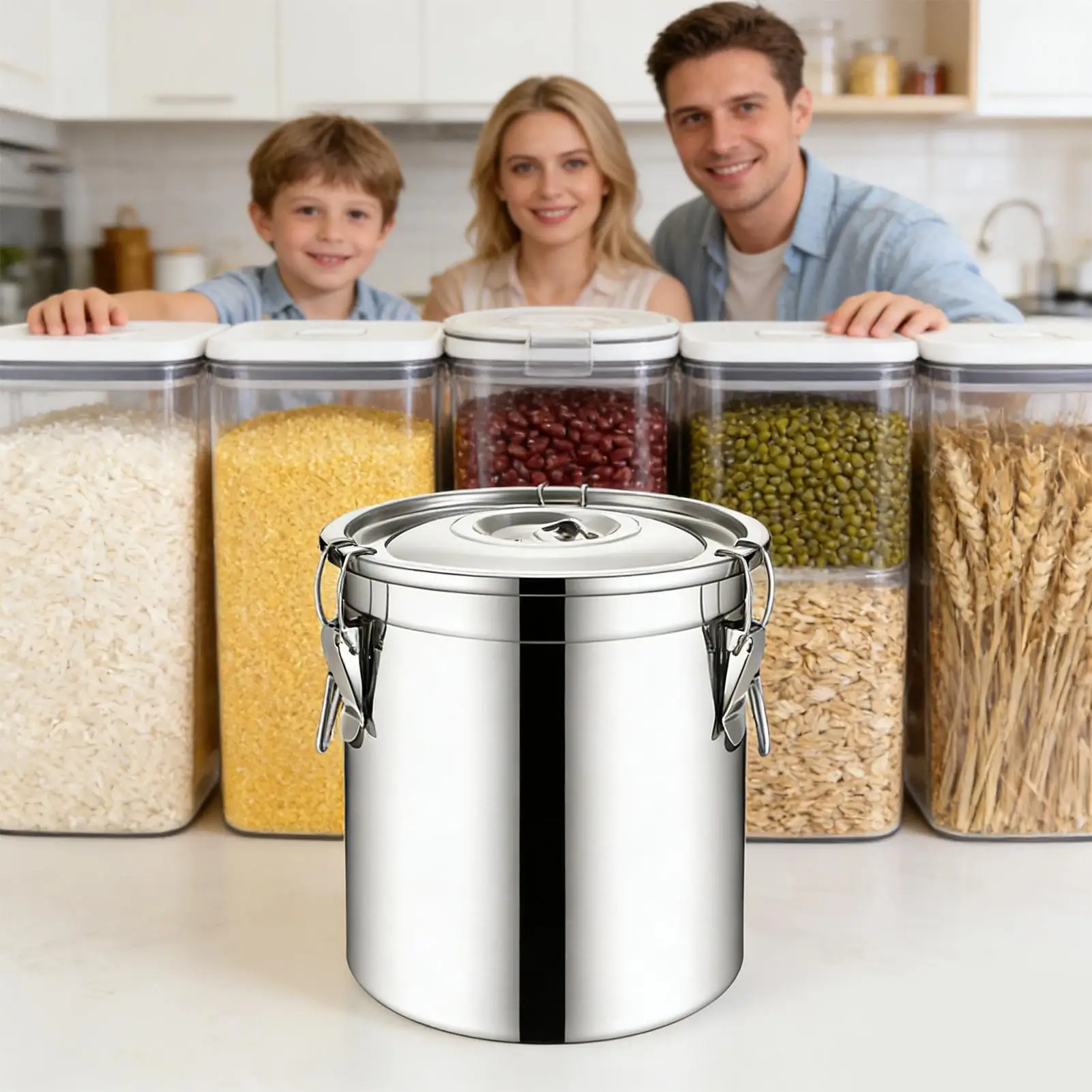 6L Stainless Steel Airtight Ja - đánh giá và giá Airtight Cereal Jar