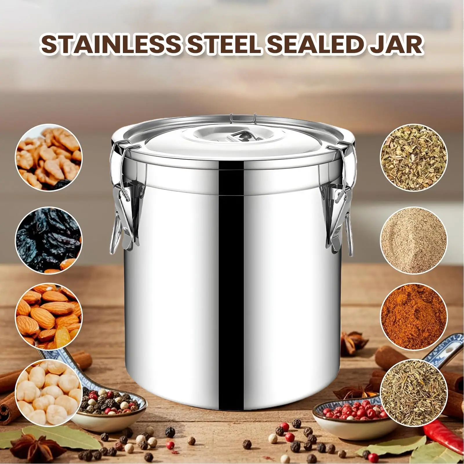 6L Stainless Steel Airtight Ja - đánh giá và giá Airtight Cereal Jar