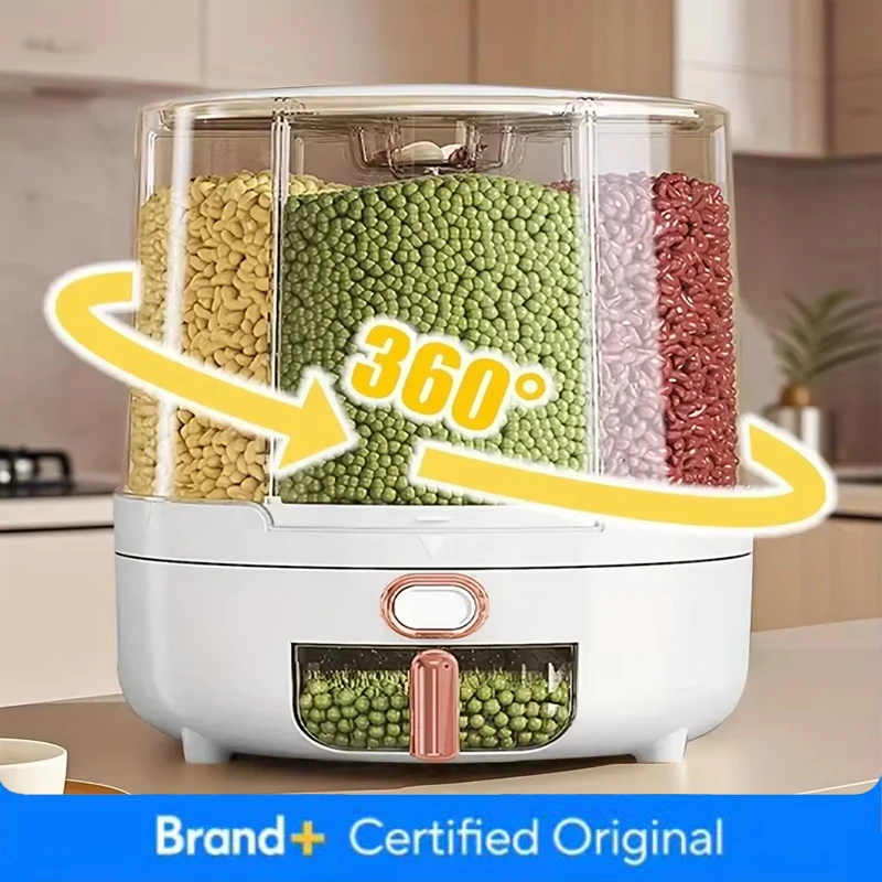 6-Compartment 360° Rotating Ai - đánh giá và giá Food Storage For Pantry