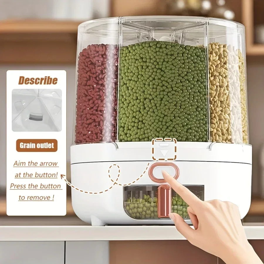 6-Compartment 360° Rotating Ai - đánh giá và giá Food Storage For Pantry