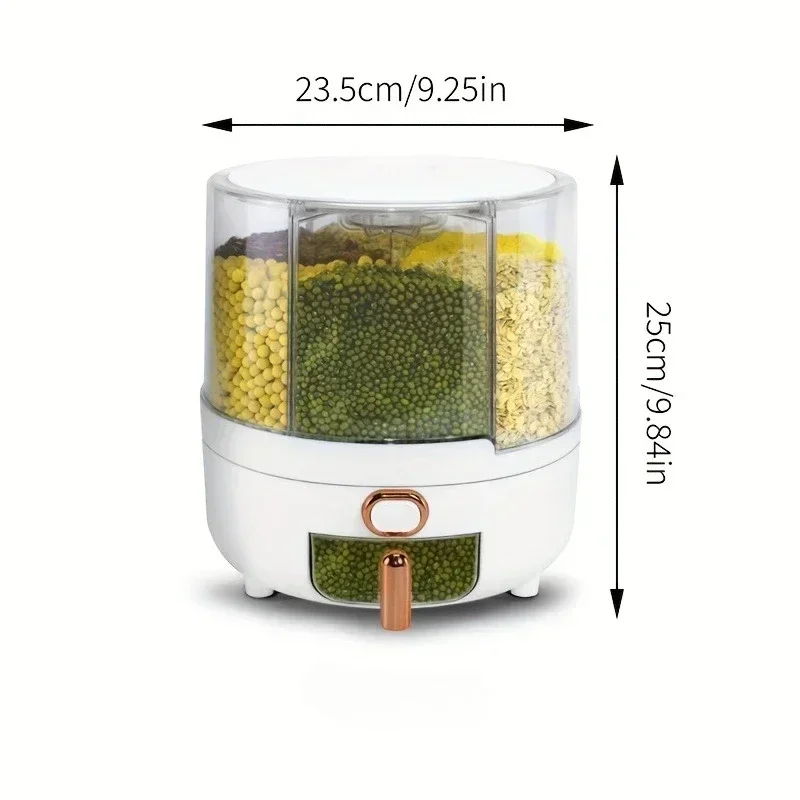 6-Compartment 360° Rotating Ai - đánh giá và giá Food Storage For Pantry