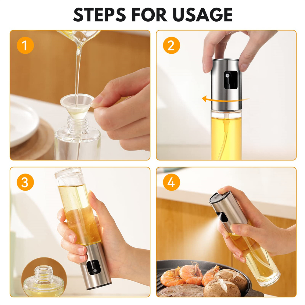 Glass Oil Sprayer for Cooking  - đánh giá và giá Salad Dressing Bottle