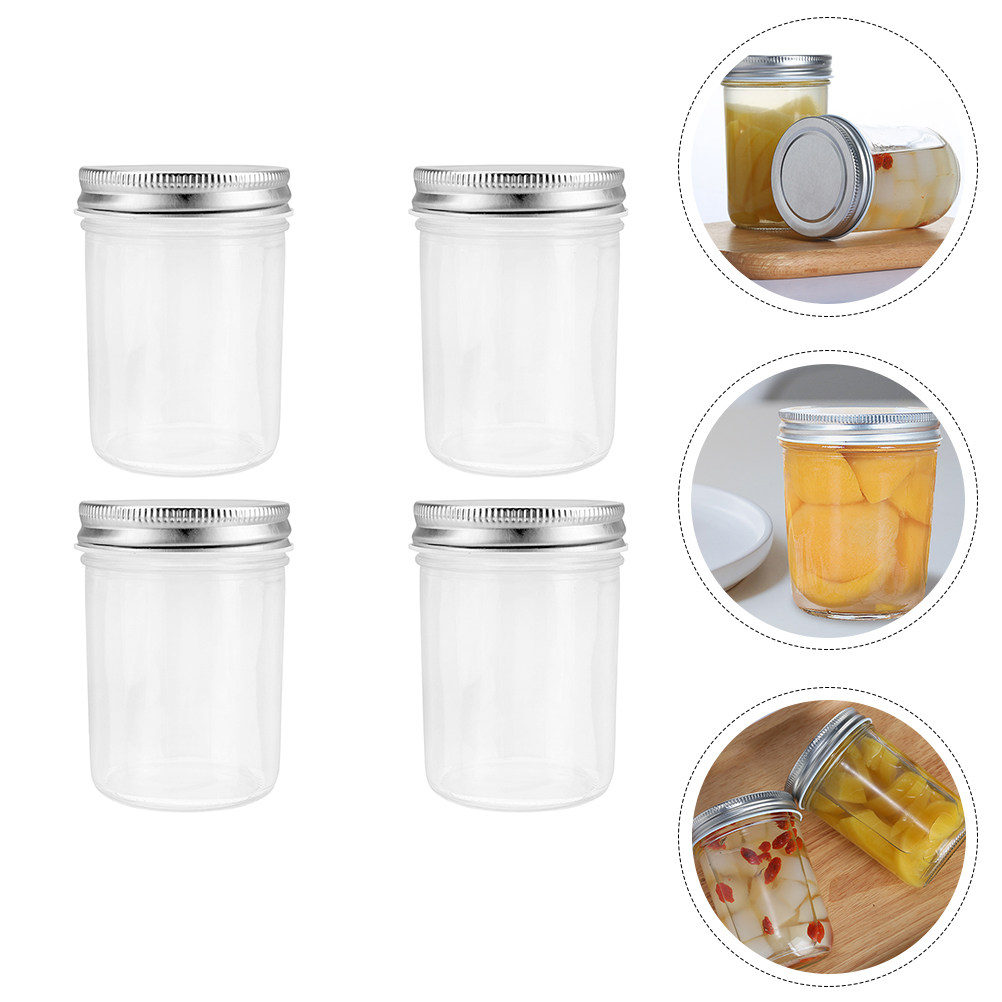 4Pcs Jam Canning Jars Glass Se - đánh giá và giá Food Storage Containers Glass