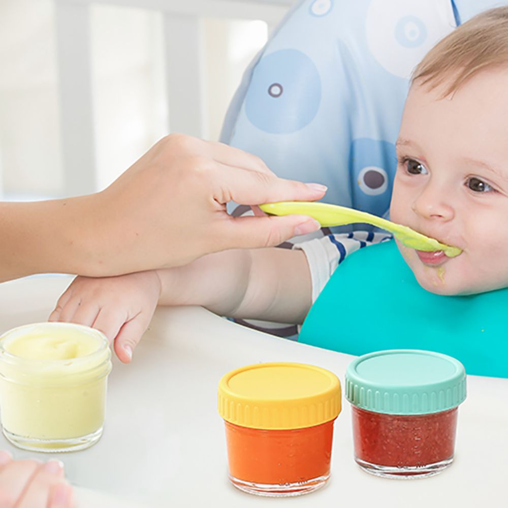 6pcs Glass Baby Food Jar Reusa - đánh giá và giá Food Storage Containers Glass