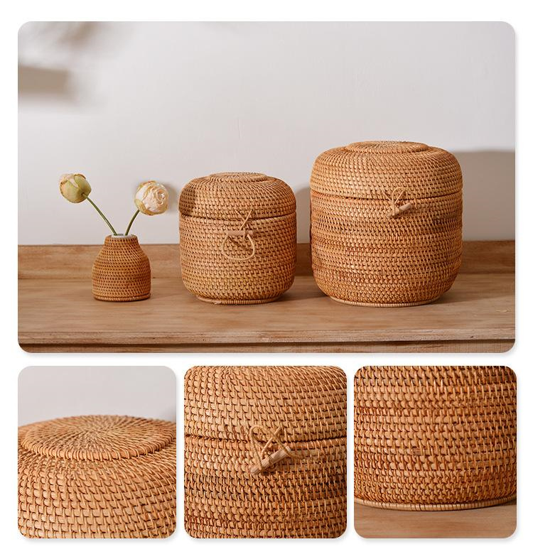 Handwoven Rattan Tea Storage B - đánh giá và giá Food Storage Underground
