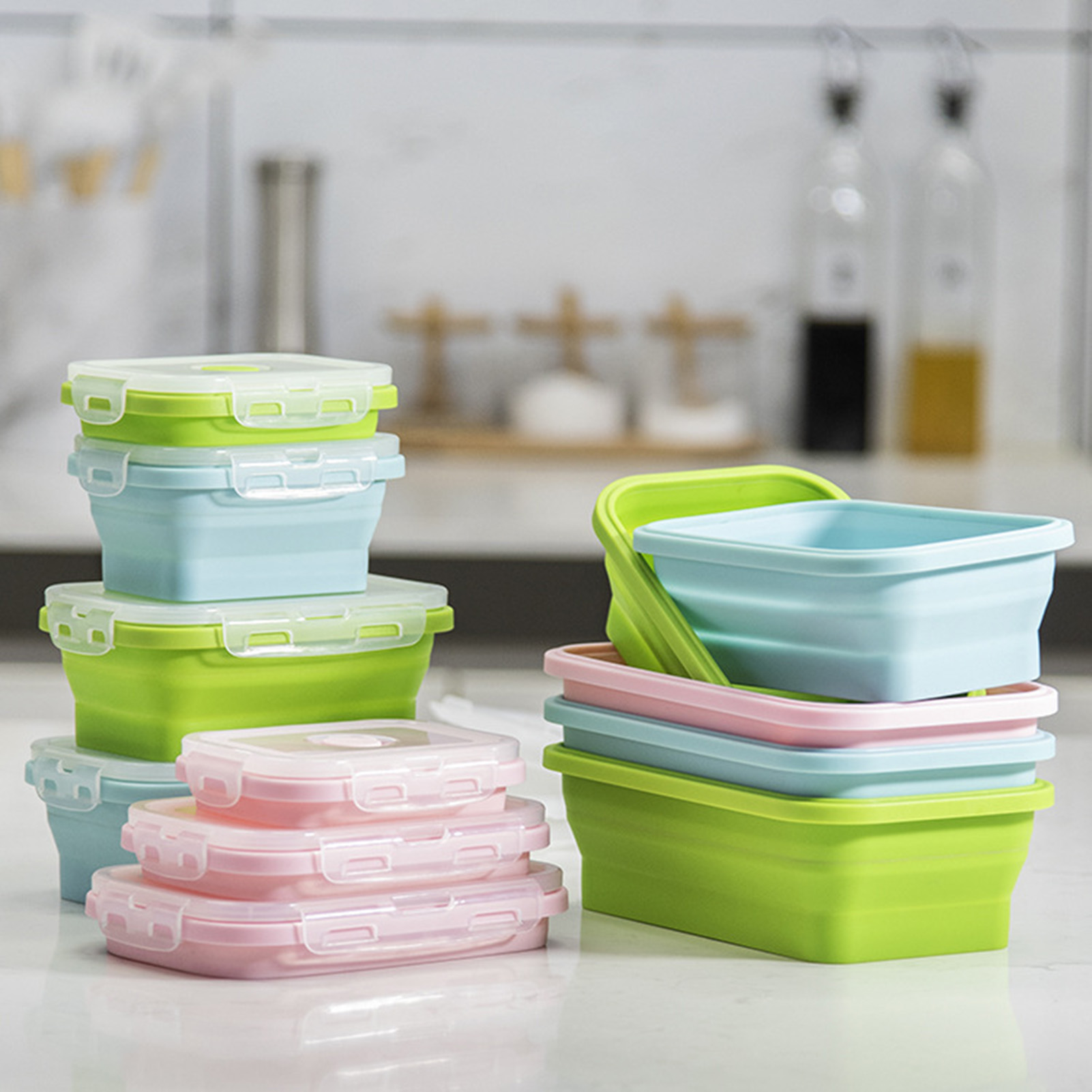 Silicone Lunch Box Food Grade  - đánh giá và giá Food Storage Containers Plastic Box
