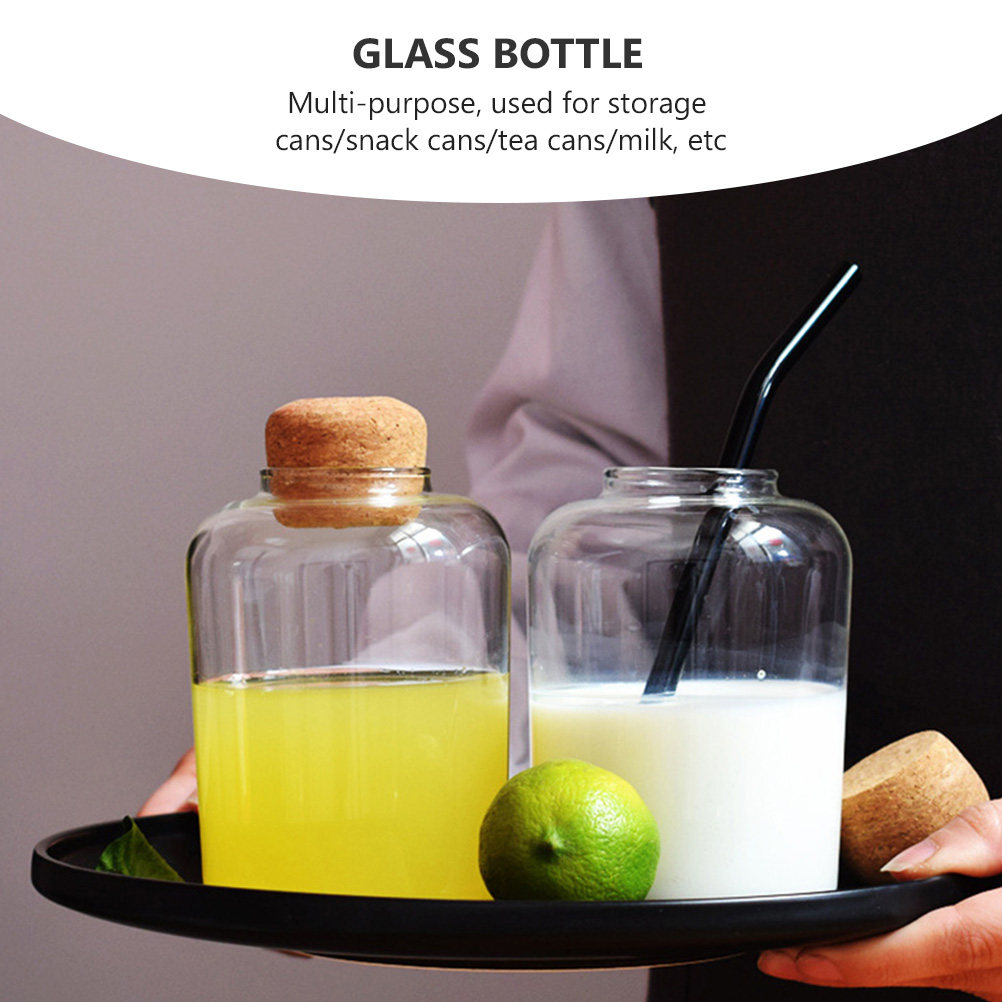 1Pcs Glass Storage Jar Cork Se - đánh giá và giá Food Storage Glass Container Set