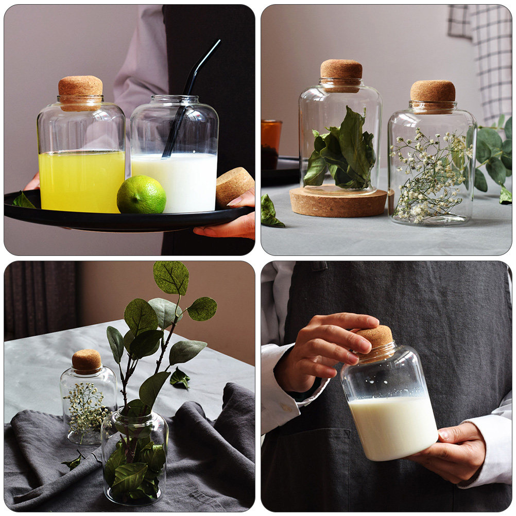 1Pcs Glass Storage Jar Cork Se - đánh giá và giá Food Storage Glass Container Set