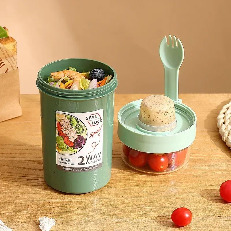 Bento Lunch Box Salad Oatmeal  - đánh giá và giá Salad Dressing Bottle