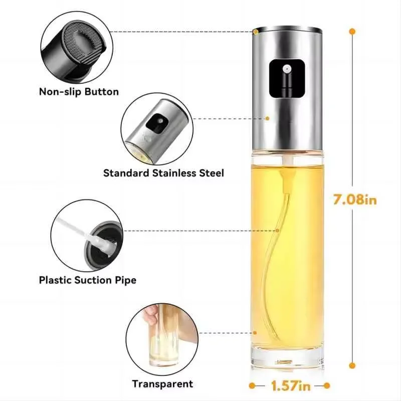 Glass Oil Sprayer for Cooking  - đánh giá và giá Salad Dressing Bottle