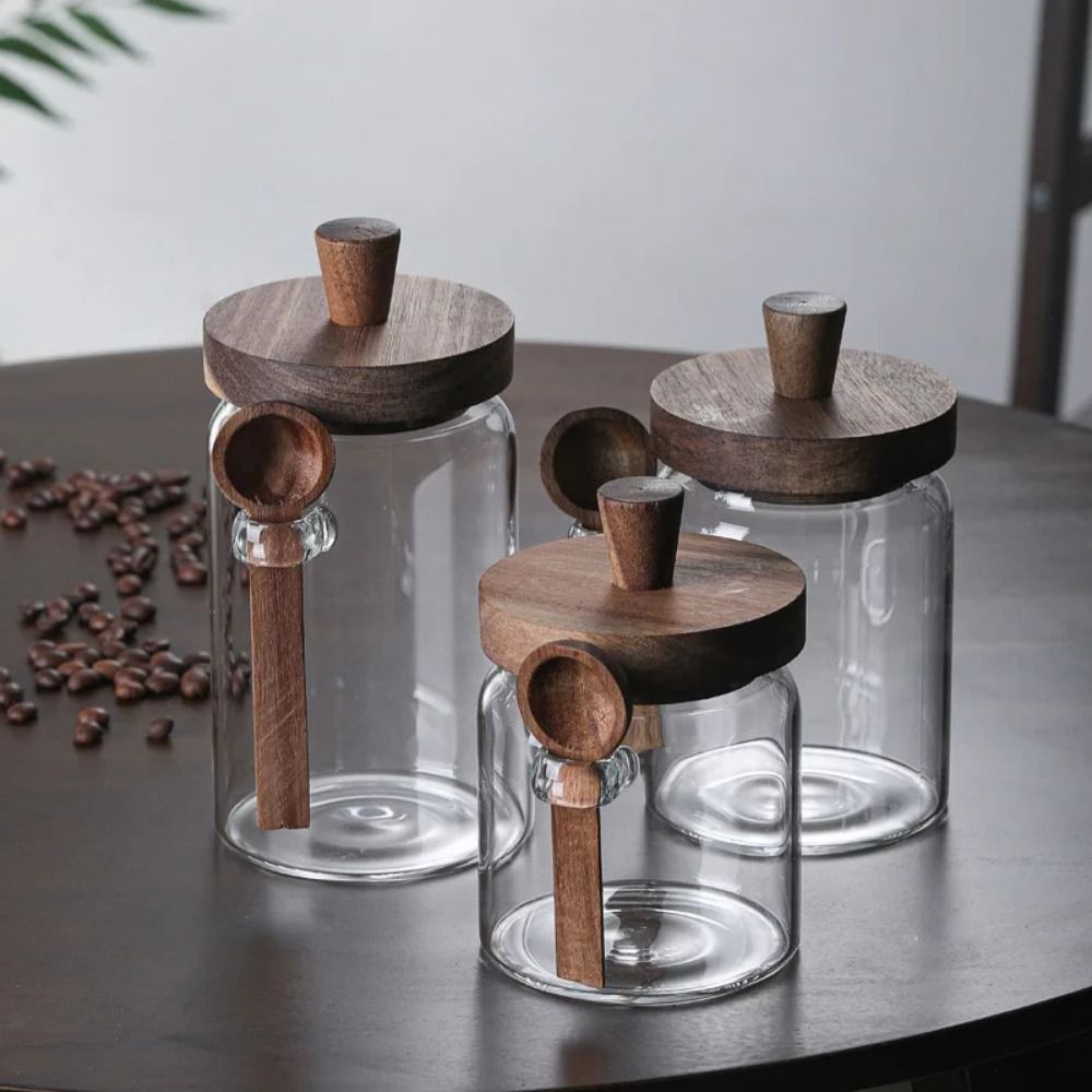 Moisture-proof Coffee Bean Sto - đánh giá và giá Food Storage Glass Container Set