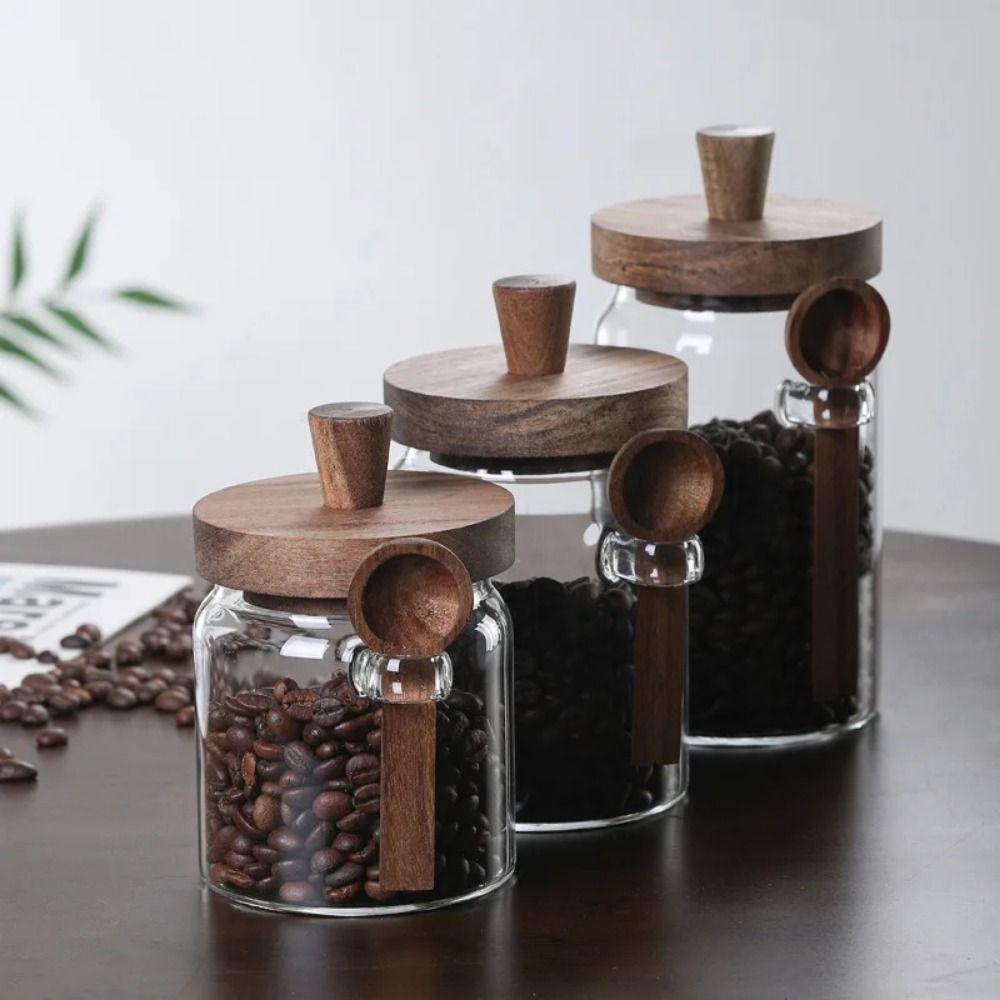 Moisture-proof Coffee Bean Sto - đánh giá và giá Food Storage Glass Container Set