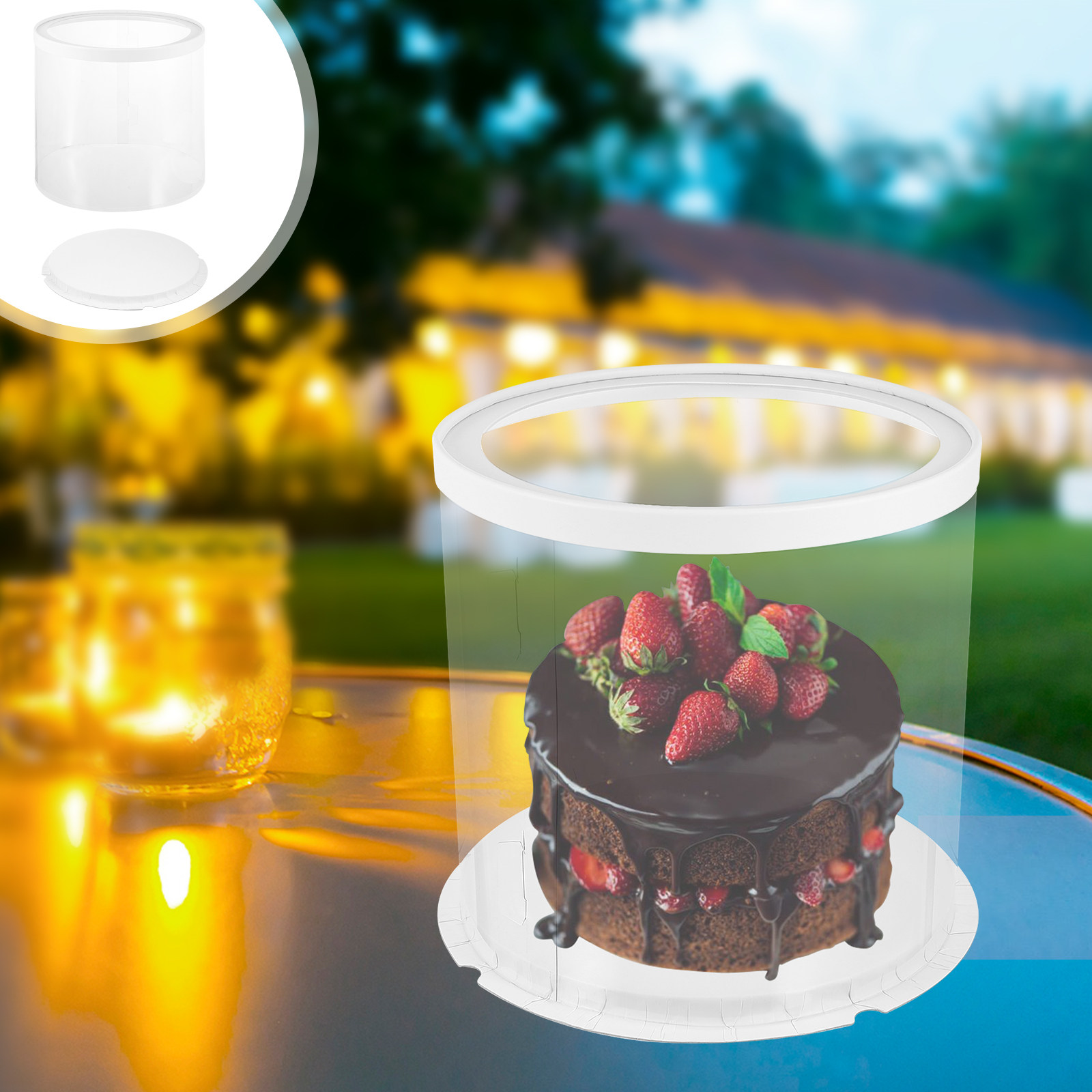 1Pcs Cake Box Round Transparen - đánh giá và giá Food Storage Containers Plastic Box