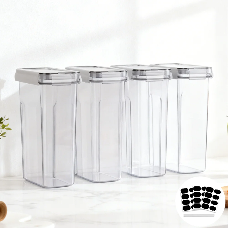 4pc/8pc Food Containers Set 4L - đánh giá và giá Airtight Cereal Jar
