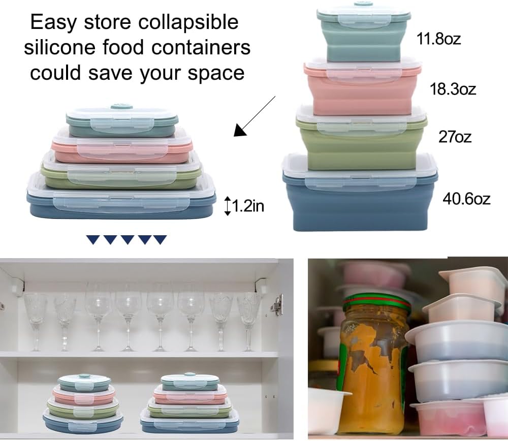 Collapsible Silicone Food Stor - đánh giá và giá Food Storage Kits