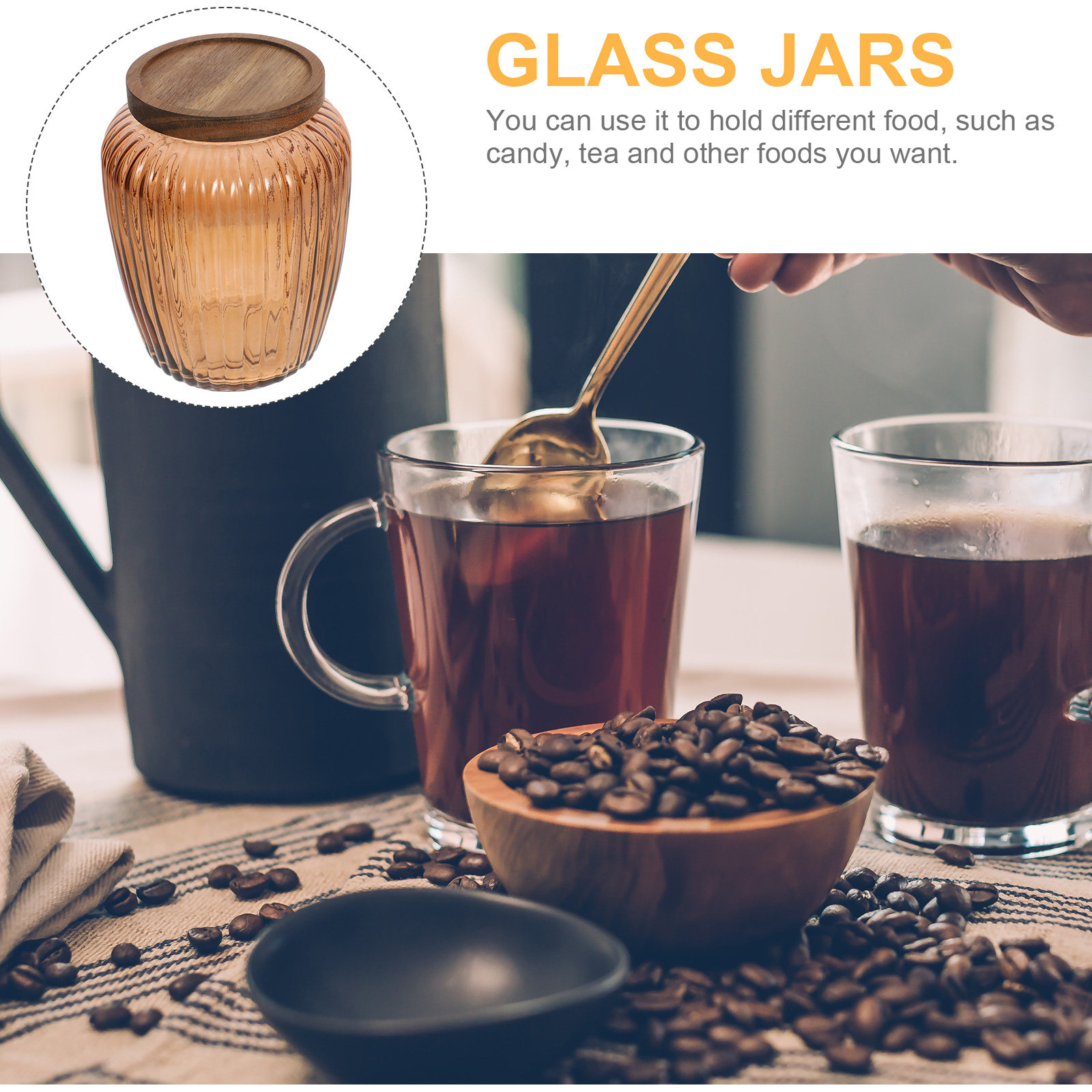 Wood Lid Glass Food Storage Ja - đánh giá và giá Airtight Cereal Jar