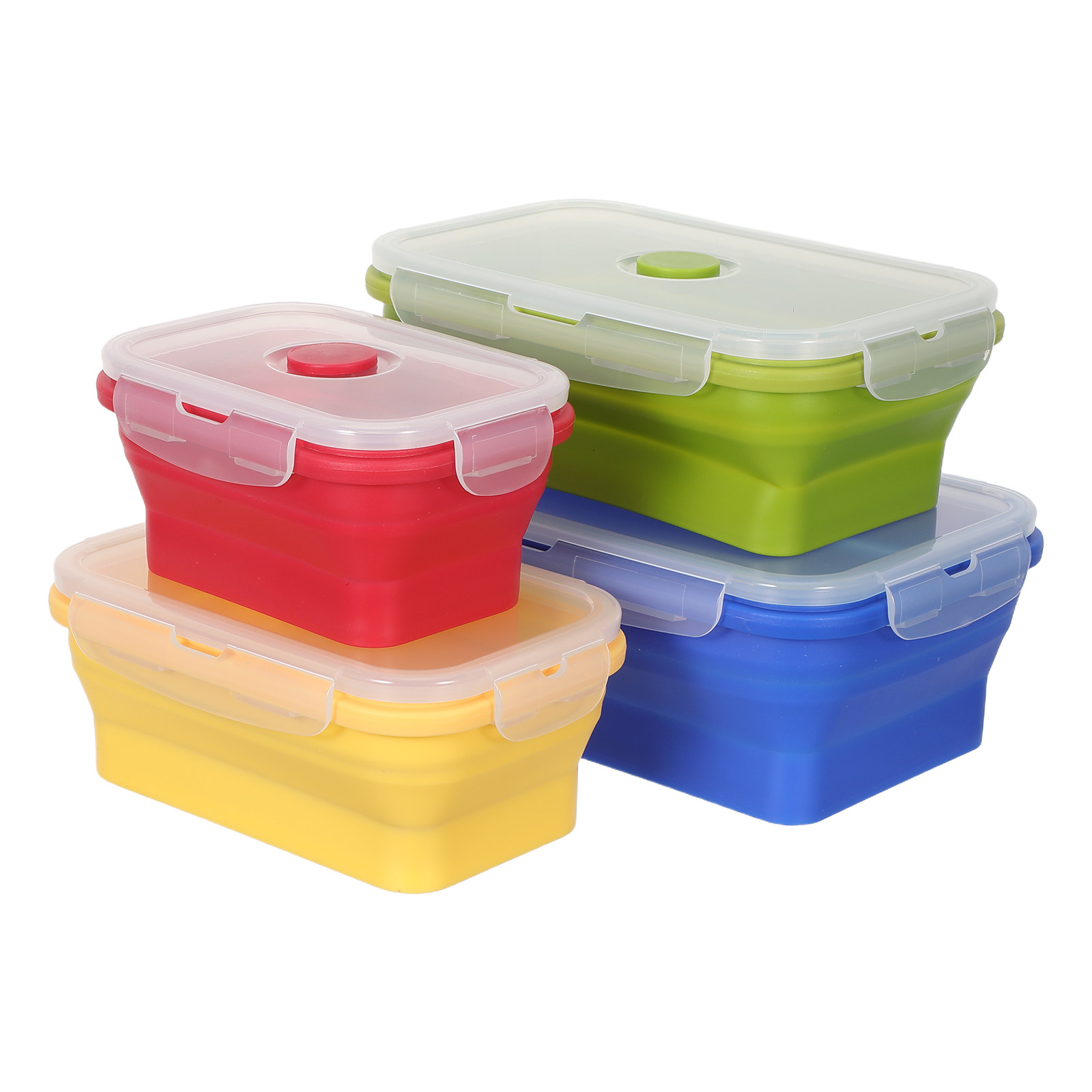 4Pcs Foldable Silicone Lunch B - đánh giá và giá Food Storage Containers Plastic Box