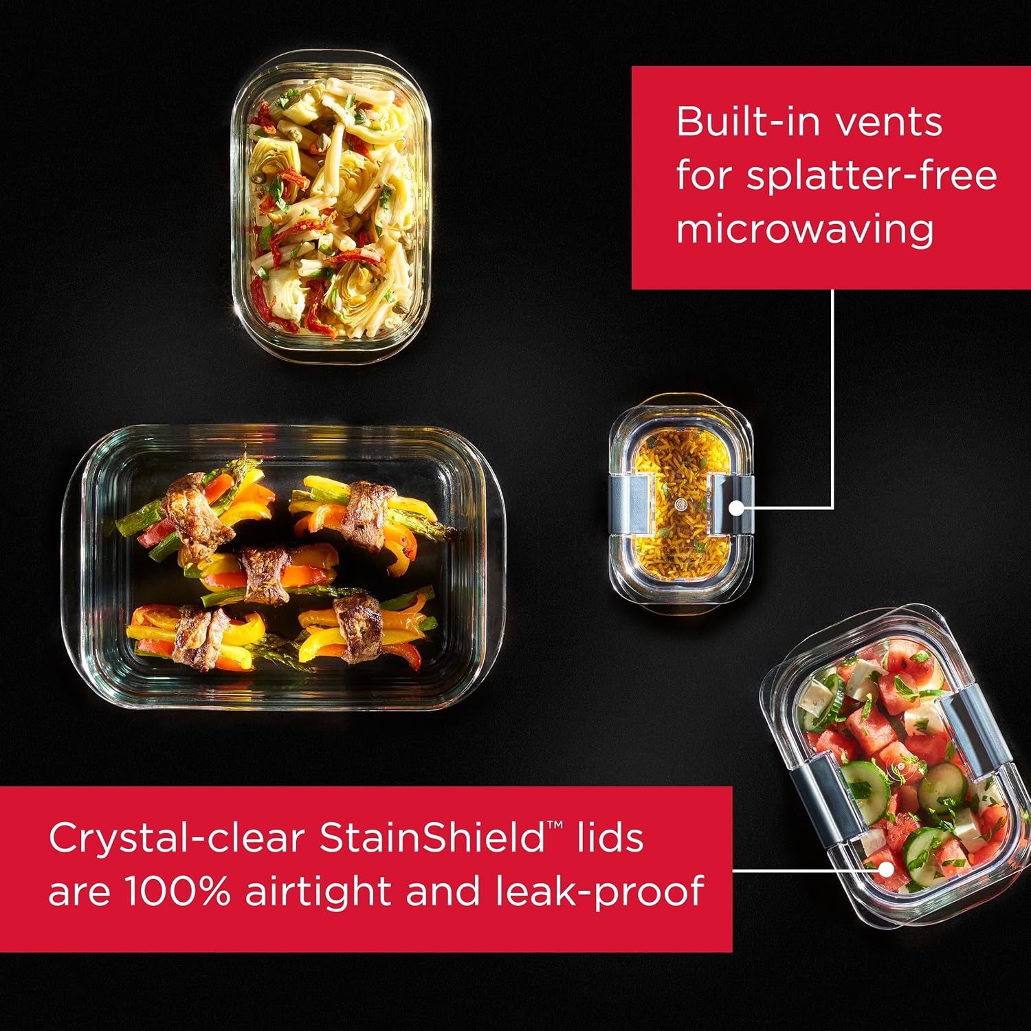 Brilliance Glass Food Storage  - đánh giá và giá Food Storage Glass Container Set