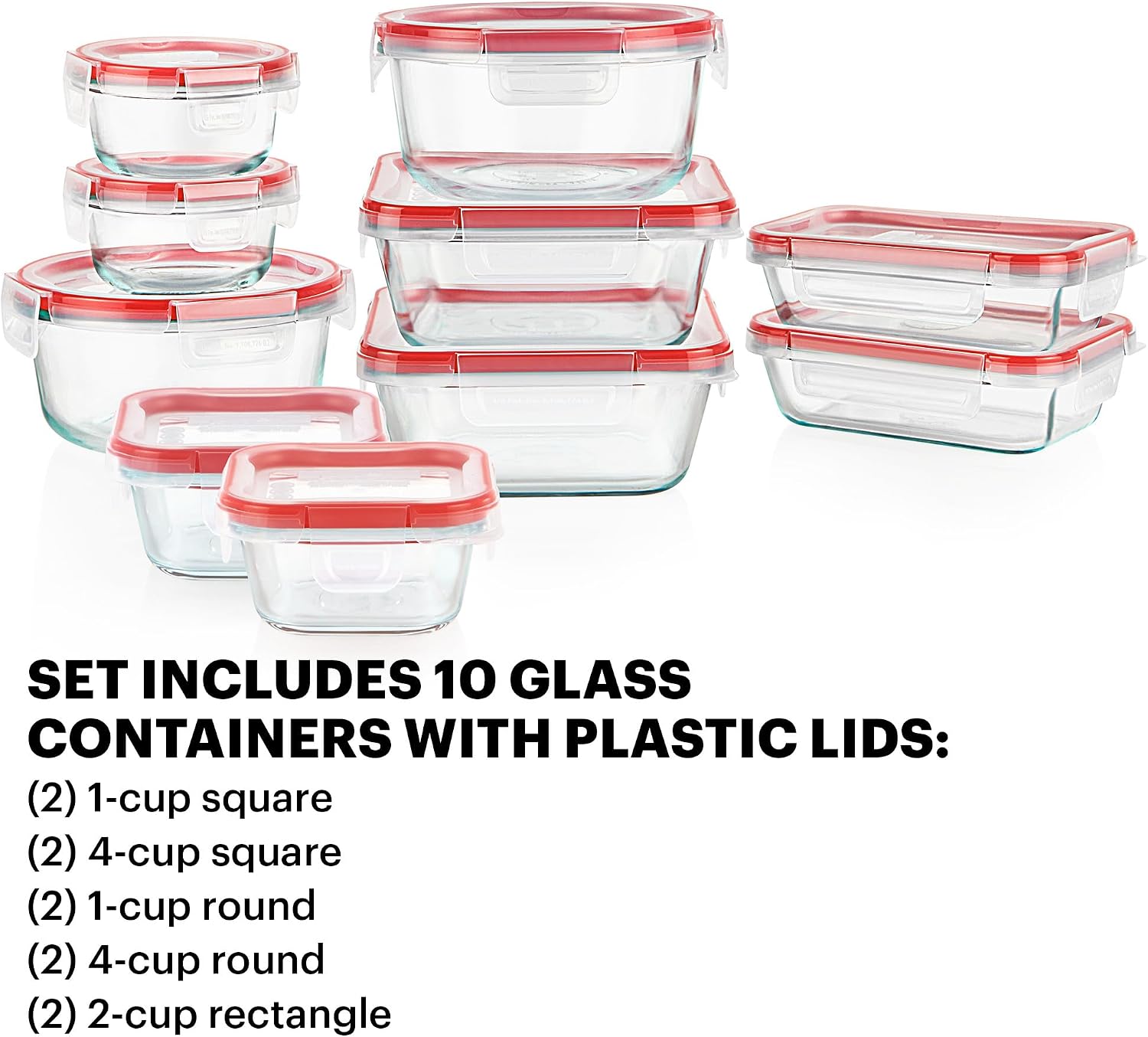 Freshlock (10-Pack) Mixed Size - đánh giá và giá Food Storage Glass Container Set
