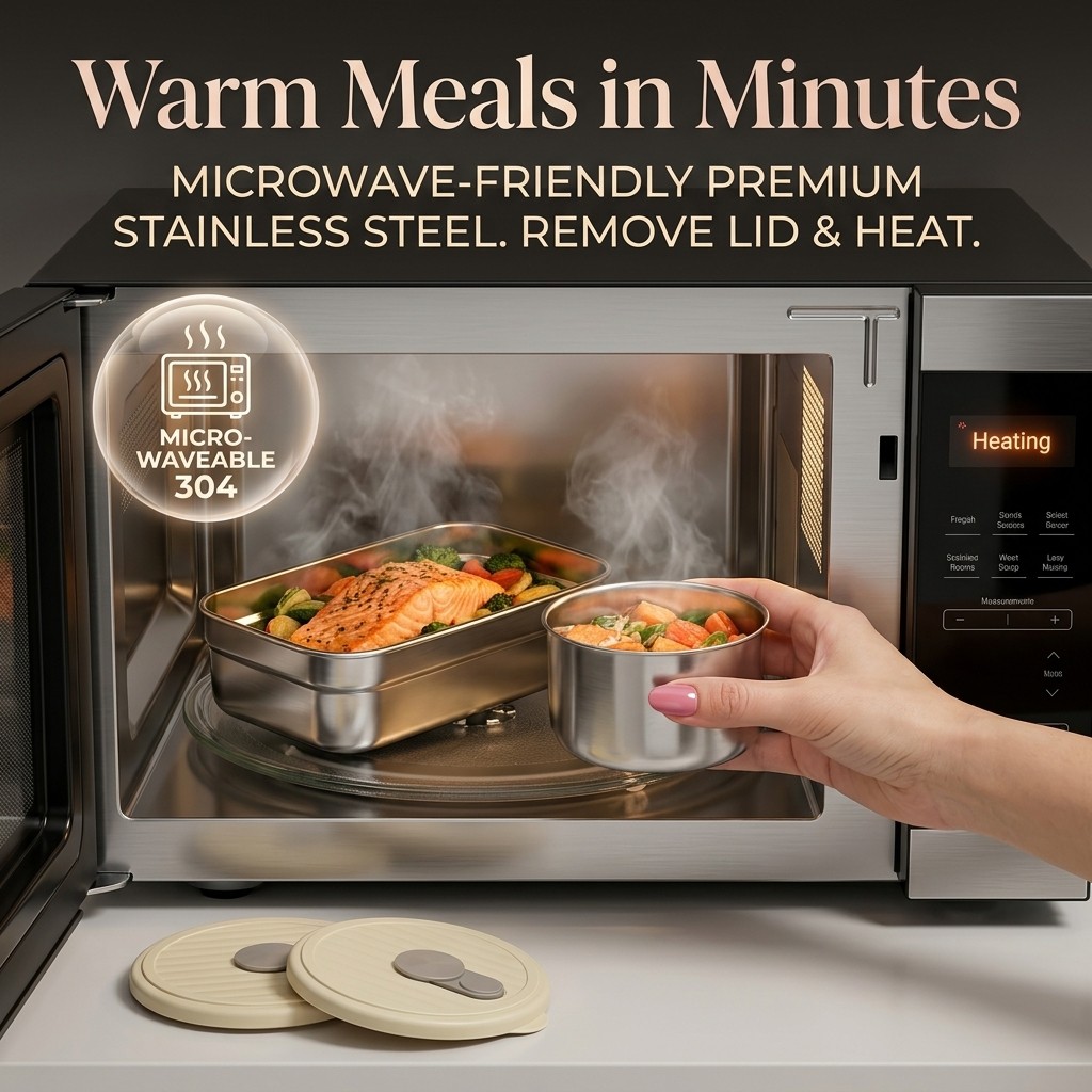 Microwave Safe 304 Stainless S - đánh giá và giá Food Storage 30 Years