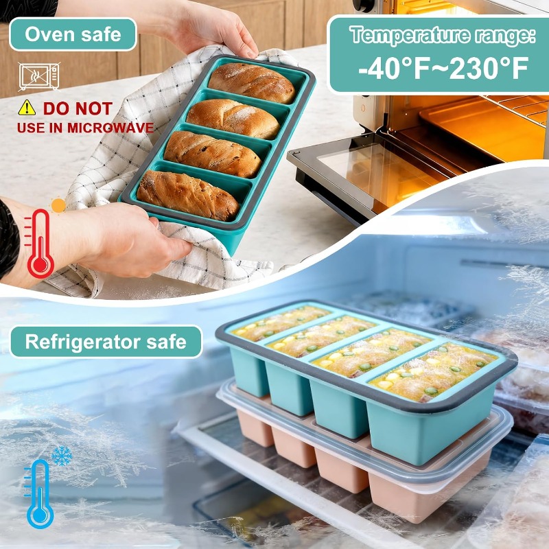 Silicone Freezer Molds with Li - đánh giá và giá Food Storage Large