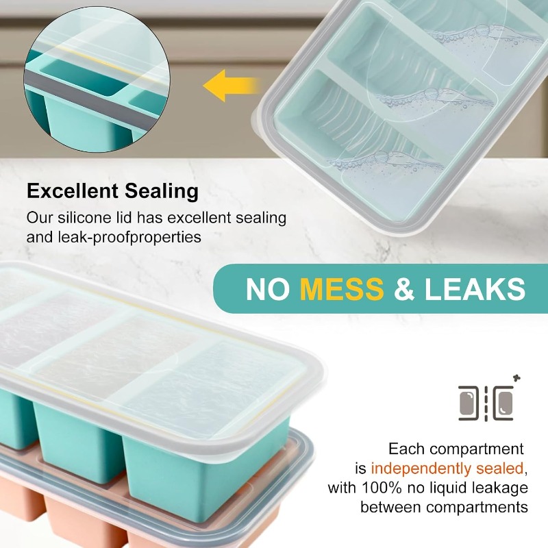 Silicone Freezer Molds with Li - đánh giá và giá Food Storage Large