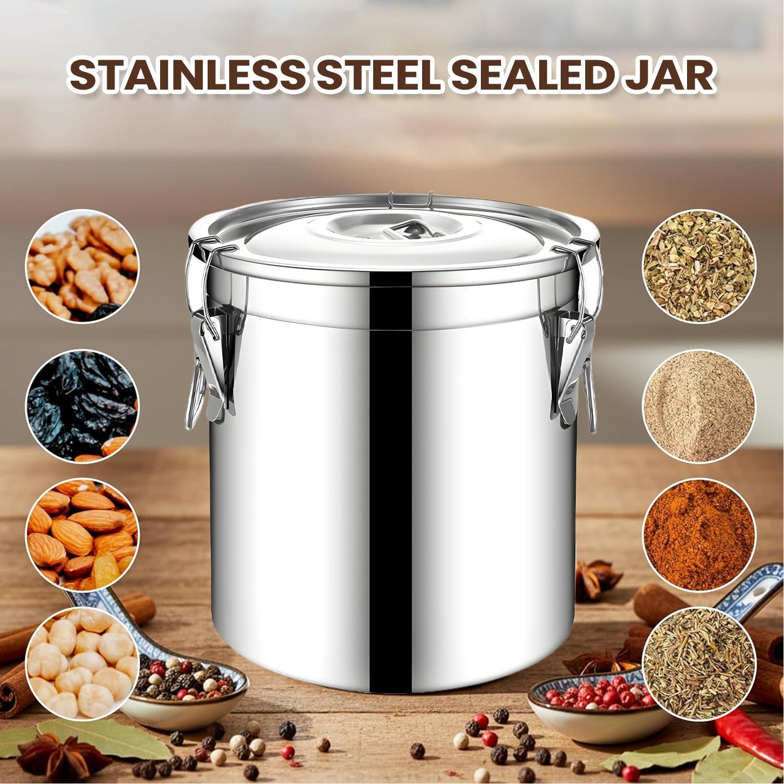 6L Stainless Steel Airtight Ja - đánh giá và giá Airtight Cereal Jar