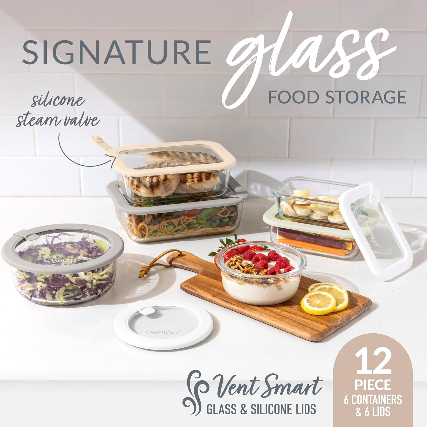Bentgo Signature Glass Food St - đánh giá và giá Food Storage Glass Container Set