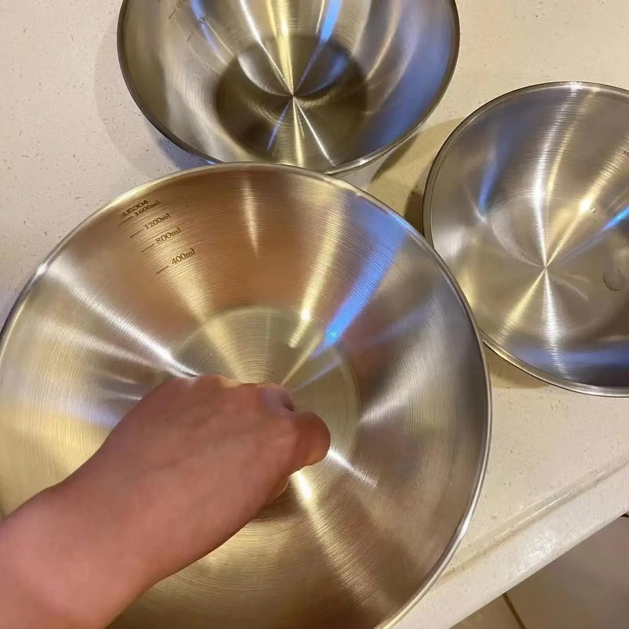 1-3 Stainless Steel Bowl Set w - đánh giá và giá Food Storage Large