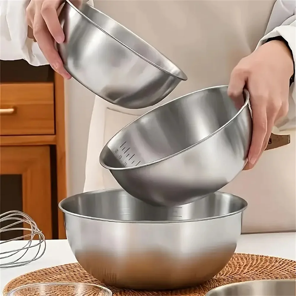 1-3 Stainless Steel Bowl Set w - đánh giá và giá Food Storage Large