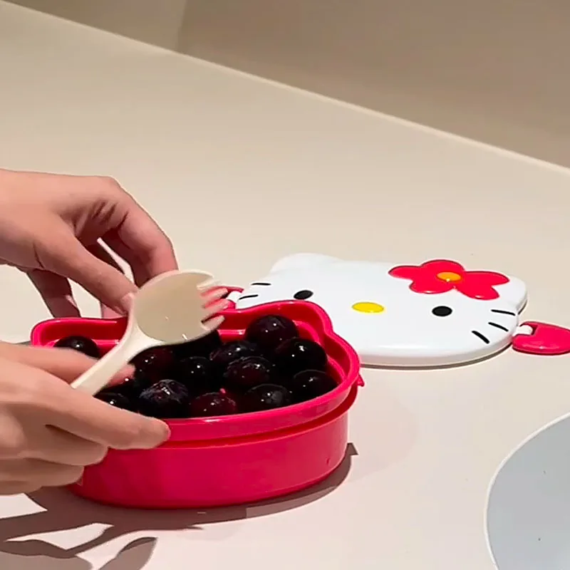 Cute Hello Kitty Shaped Lunch  - đánh giá và giá Food Storage No Plastic