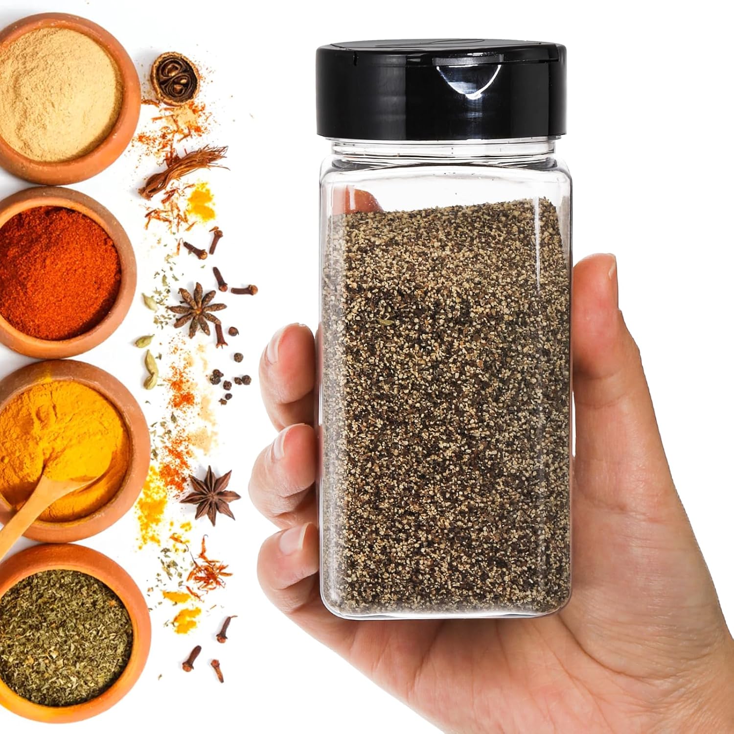 Square Large Plastic Spice Jar - đánh giá và giá Food Storage Large