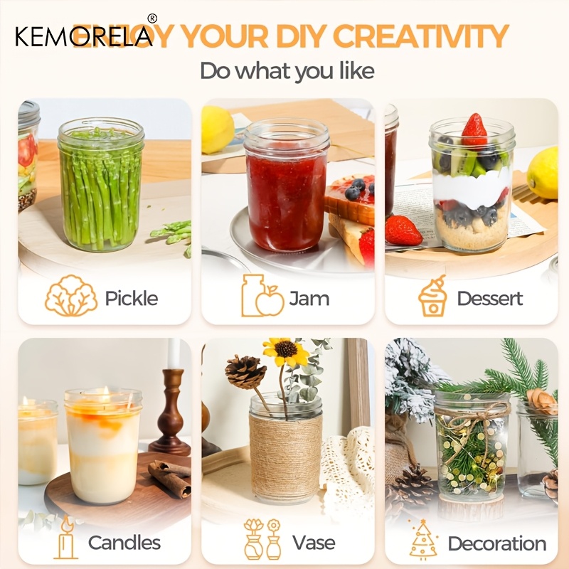 KEMORELA Mason Jars 350ML With - đánh giá và giá Salad Dressing Bottle