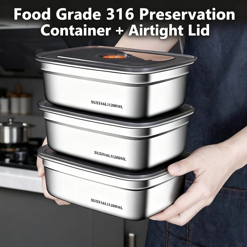 Large Capacity Stainless Steel - đánh giá và giá Food Storage Large
