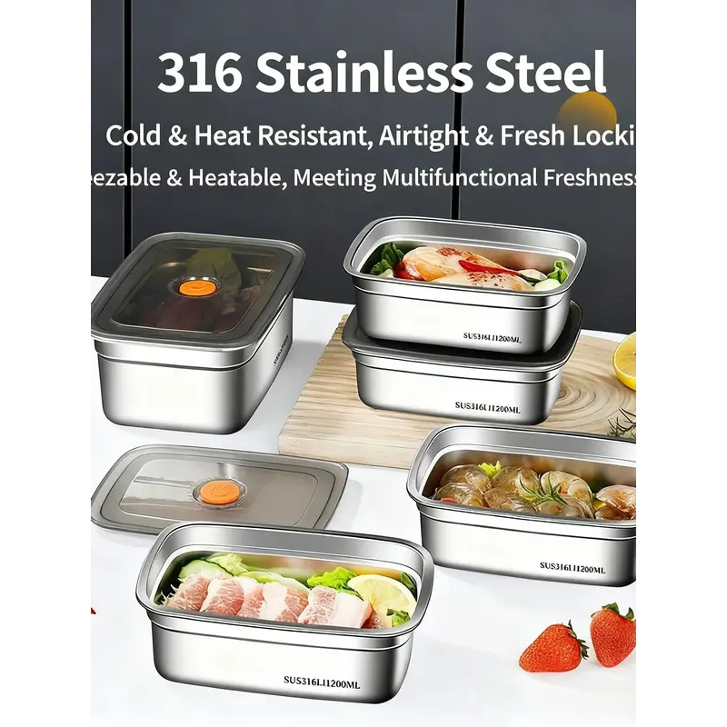 Large Capacity Stainless Steel - đánh giá và giá Food Storage Large