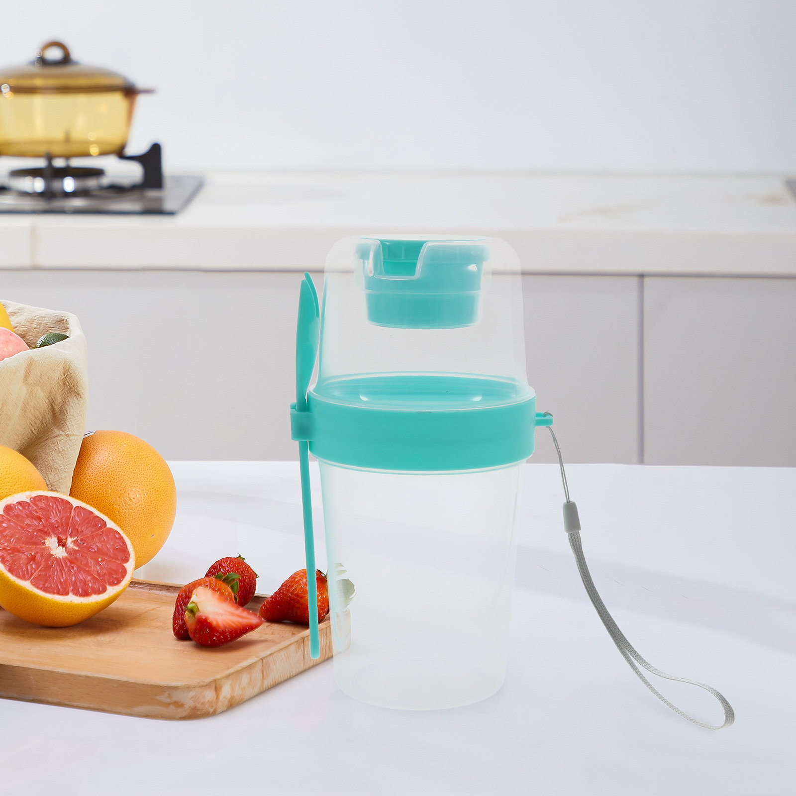 1Set Portable Salad Cup Double - đánh giá và giá Airtight Cereal Jar